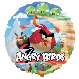 Фольгированный круг - HeSAVER Angry Birds. 46 см.