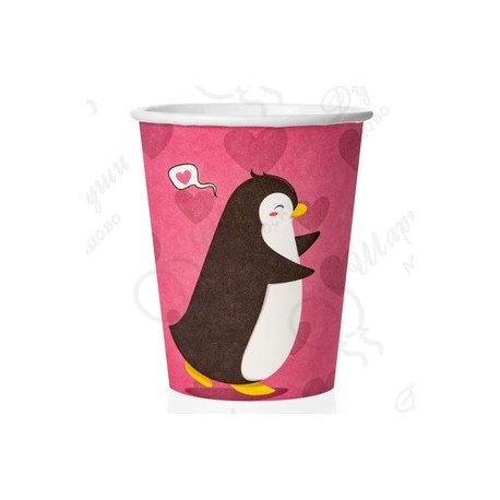 Стаканы (250 мл) Влюбленные пингвины 6 шт