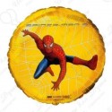 Фольгированный круг - Человек Паук 3, желтый. 46 см.