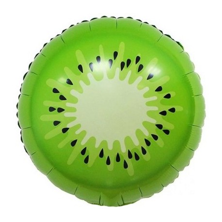 Фольгированный круг - Киви, зеленый. 46 см.