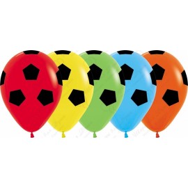 Воздушный шар ассорти футбол, пастель, 30 см.