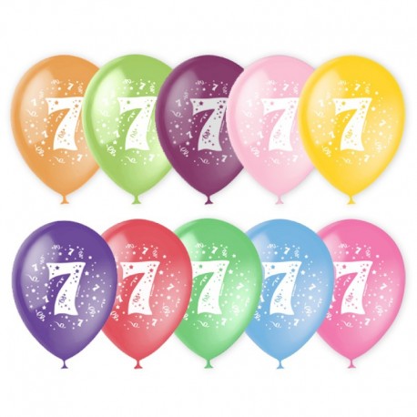 Воздушный шар - цифра семь, 30 см.