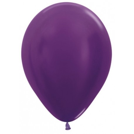 Воздушный шар фиолетовый, металлик для запуска в небо, 30 см.
