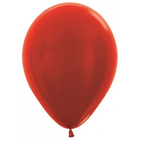 Воздушный шар красный, металлик для запуска в небо, 30 см.