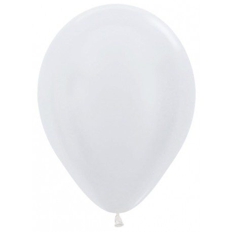 Воздушный шар белый, перламутр для запуска в небо, 30 см.