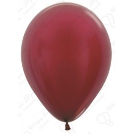 Воздушный шар бургундия, металлик для запуска в небо, 30 см.