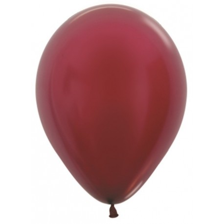 Воздушный шар бургундия, металлик для запуска в небо, 30 см.