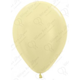 Воздушный шар Светло-желтый, перламутр для запуска в небо, 30 см.