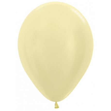Воздушный шар Светло-желтый, перламутр для запуска в небо, 30 см.