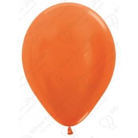 Воздушный шар оранжевый металлик для запуска в небо, 30 см