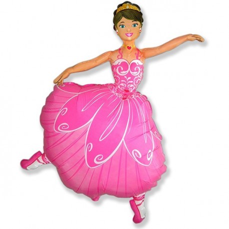 Фигурный шар - Балерина, розовый. 81 см.