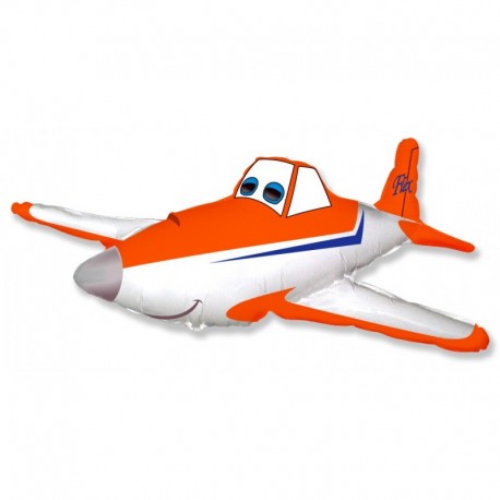 Фигурный шар - Гоночный самолет, оранжевый. 81 см.