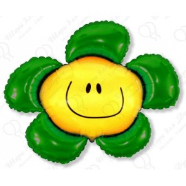 Фигурный шар - солнечная улыбка, зеленая.