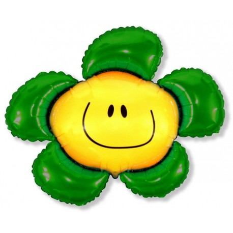 Фигурный шар - солнечная улыбка, зеленая. 104 см.