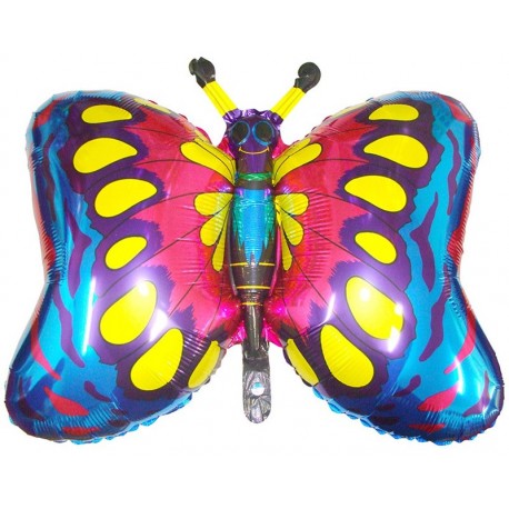 Фигурный шар - бабочка синяя. 55 см.