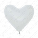 Воздушный шар Сердце, белый, 41 см.