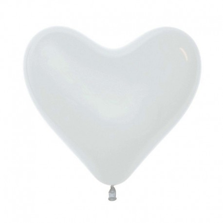 Воздушный шар Сердце, белый купить с доставкой