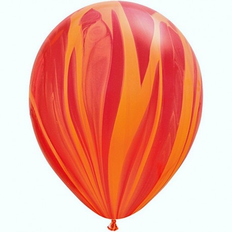 Купить Воздушный шар - супер агат, оранжево-красный, 30 см.