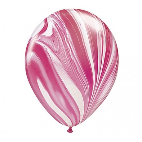 Купить Воздушный шар - супер агат, красно-белый, 30 см.