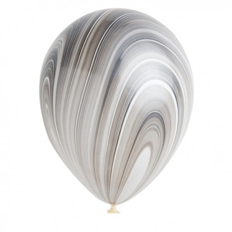 Купить Воздушный шар - супер агат, черно-белый, 30 см.