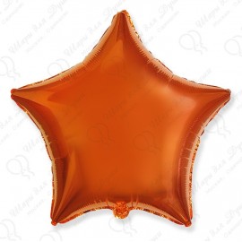 Фольгированная Звезда Оранжевая 46 см