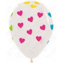 Воздушный шар 30 см сердца, прозрачный