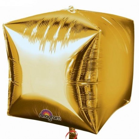 Фигурный шар - куб золотой, 71 см.