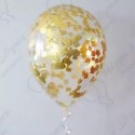 Воздушный шар с конфетти (крупные квадраты) - золото.