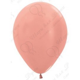 Воздушные шары 30 см. розовое золото металлик