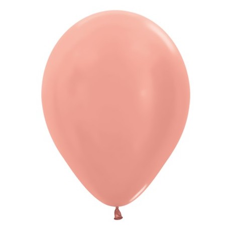 Воздушные шары - Розовое золото, металлик, 30 см.