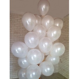 Воздушные шары на 1 Сентября - Белые, 30 см.