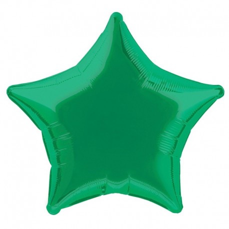 Купить Фольгированный шар - Звезда зеленая, 46 см.