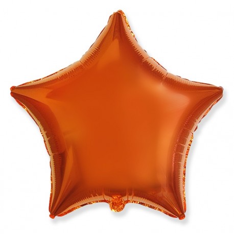 Купить Фольгированный шар - оранжевая Звезда, 86 см.