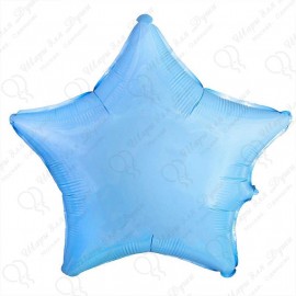 Фольгированная Звезда Голубая 86 см