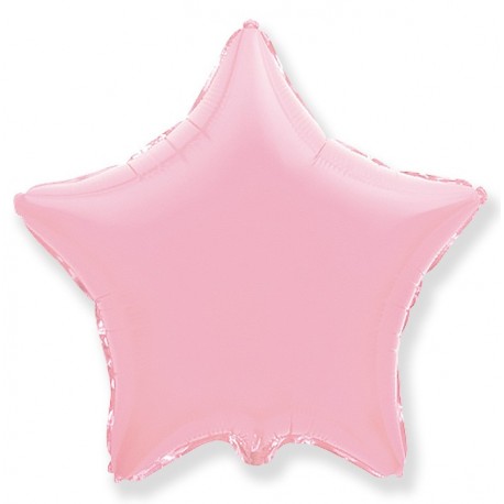 Купить Фольгированный шар - Звезда светло - розовая, пастель, 86 см.