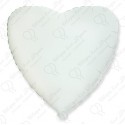 Фольгированное Сердце Белое 46 см