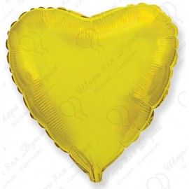 Фольгированное Сердце Золотое(Малое) 46 см