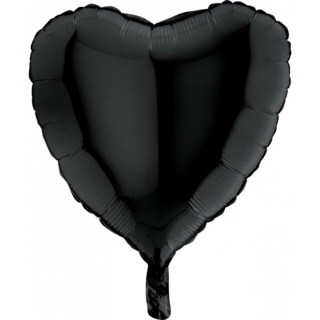Купить Фольгированное сердце черный 46 см.
