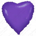 Фольгированное Сердце Фиолетовое 46 см
