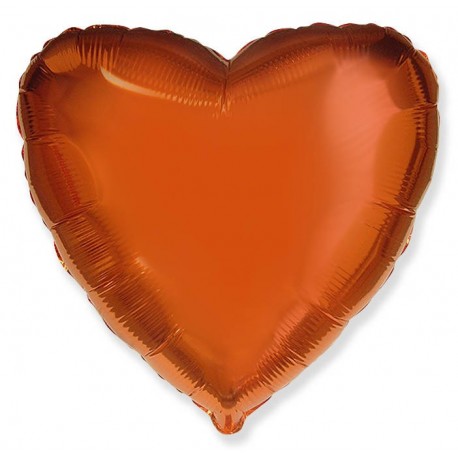 Купить Фольгированное Сердце Оранжевое 46 см.
