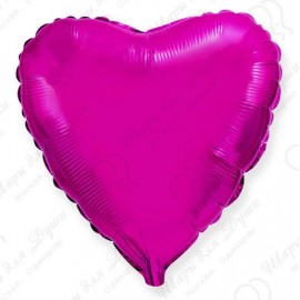 Фольгированное Сердце Пурпурное 46 см