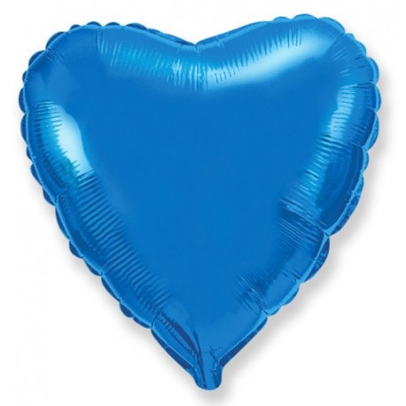 Купить Фольгированное сердце синее 46 см