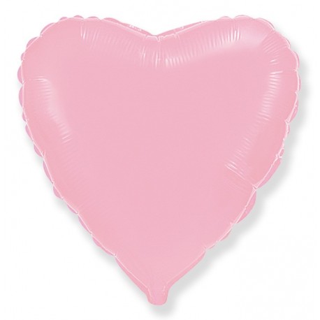 Купить Фольгированное сердце - светло-розовый, 46 см.