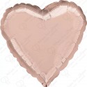 Фольгированное Сердце(Розовое-Золото) 81 см