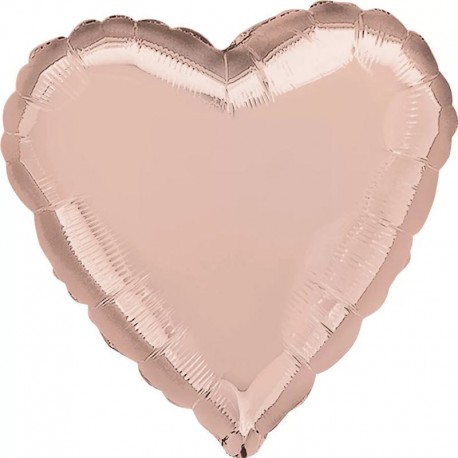 Купить Фольгированное сердце Розовое Золото, 81 см.