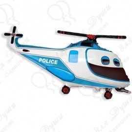 Фигурный шар - вертолет полиция, 99 см.