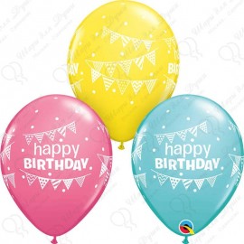 Купить Воздушный шар Happy Birthday, ассорти, пастель. 30 см.