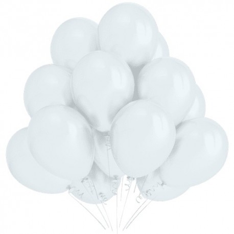 Воздушный шар белый, 30 см.