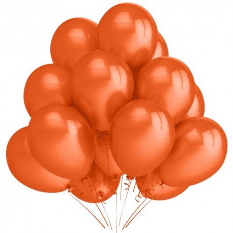 Воздушный шар оранжевый, пастель, 30 см.