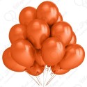 Воздушный шар 30 см оранжевый металлик